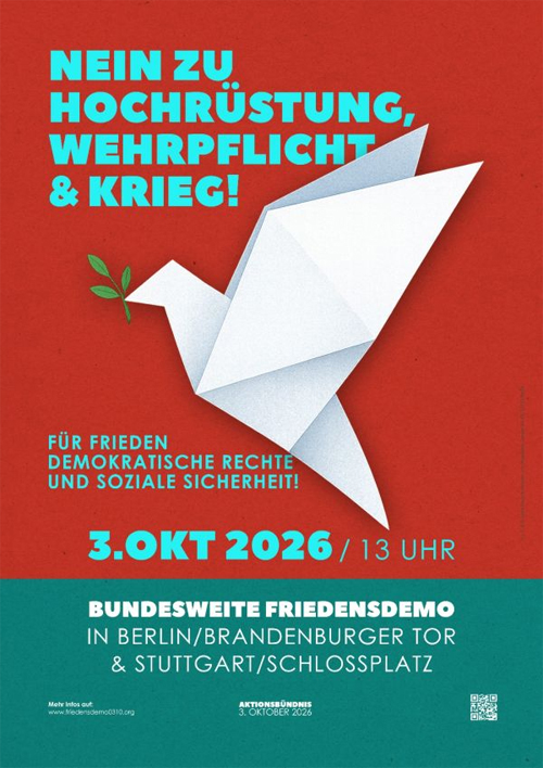 NEIN ZUR HOCHRÜSTUNG, WEHRPFLICHT & KRIEG